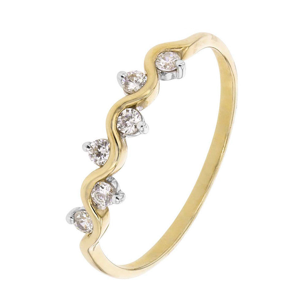 Bague en Or et Oxyde de Zirconium - 1