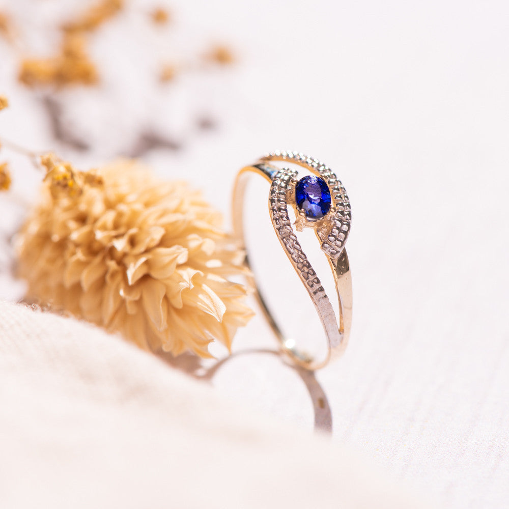 Bague en Or et Saphir - 2
