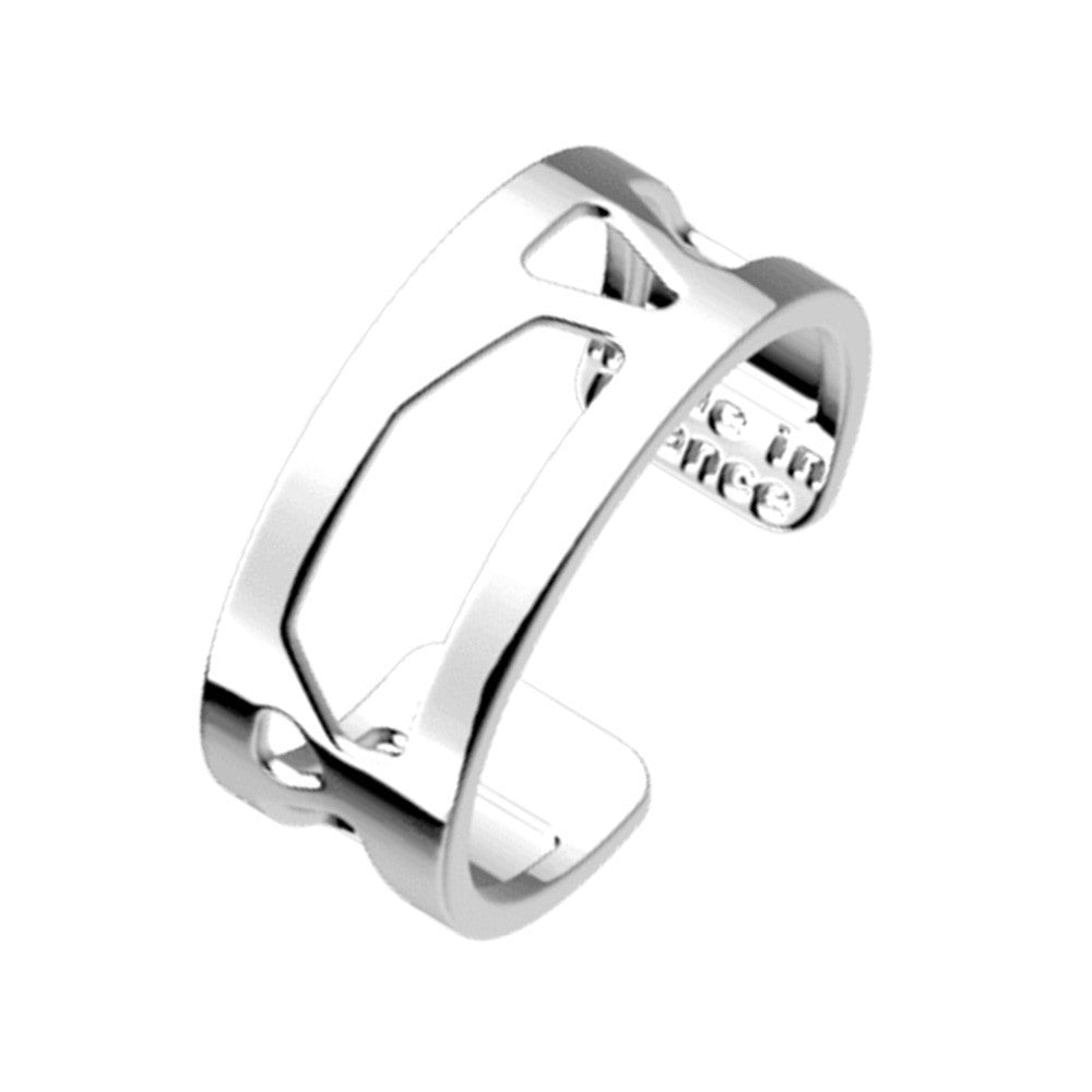 Bague Les Georgettes en Laiton Argenté 8 mm - 1