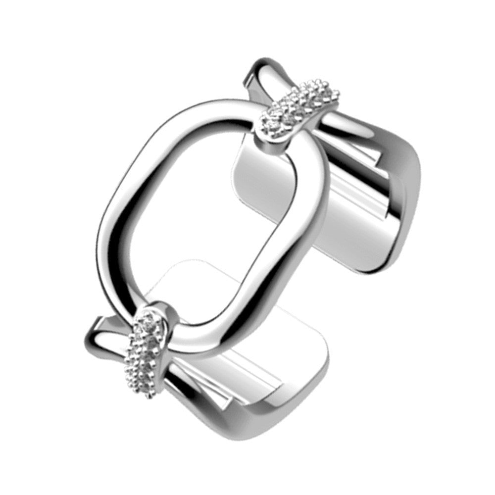 Bague Les Georgettes Précieuses 12 mm en Métal et Oxyde de Zirconium - 1