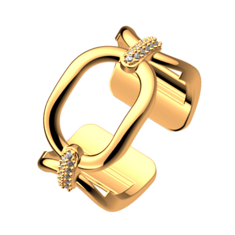 Bague Les Georgettes Précieuses 12 mm en Métal et Oxyde de Zirconium - 1