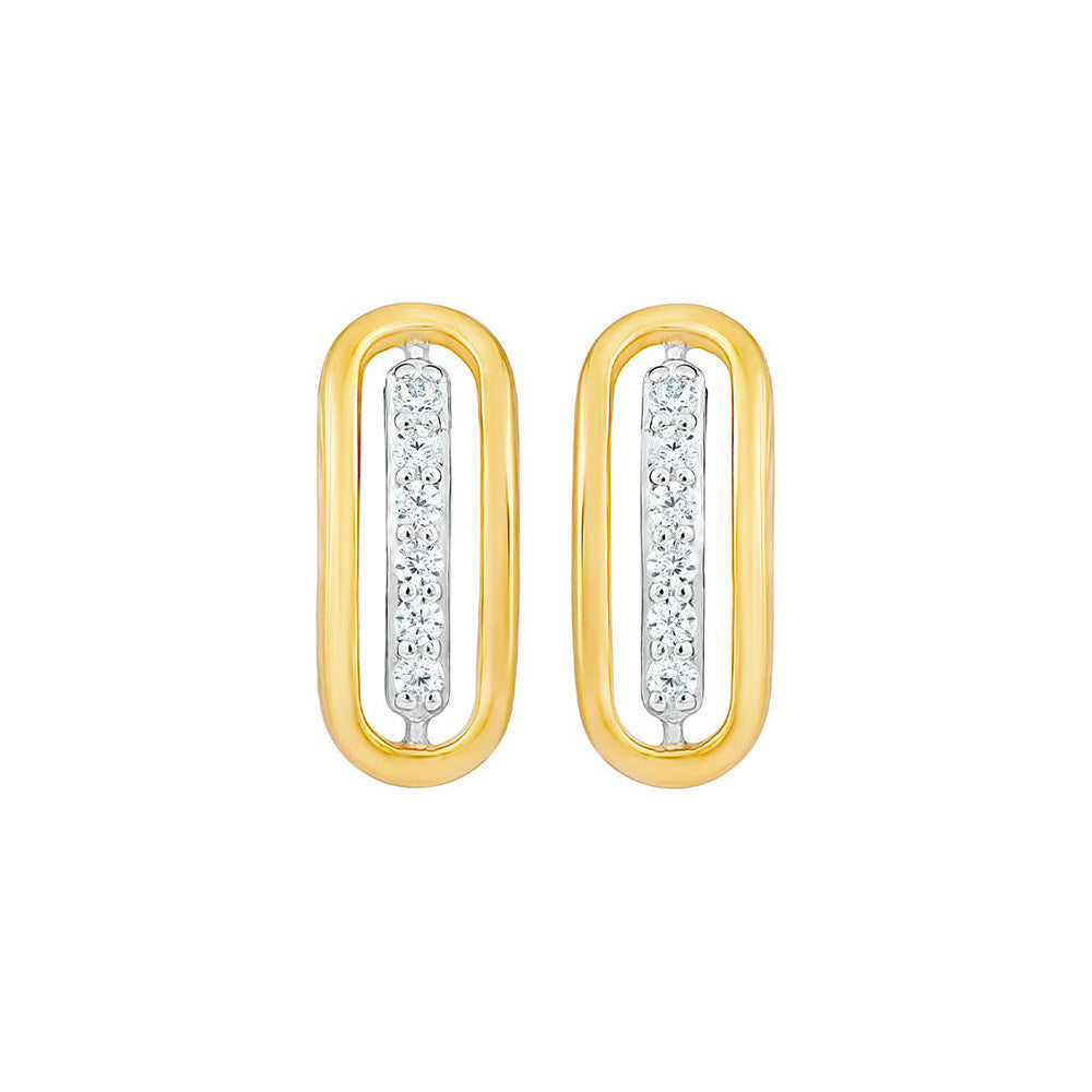 Boucles d'Oreilles Boutons en Or et Diamant - 1