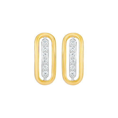 Boucles d'Oreilles Boutons en Or et Diamant - 1