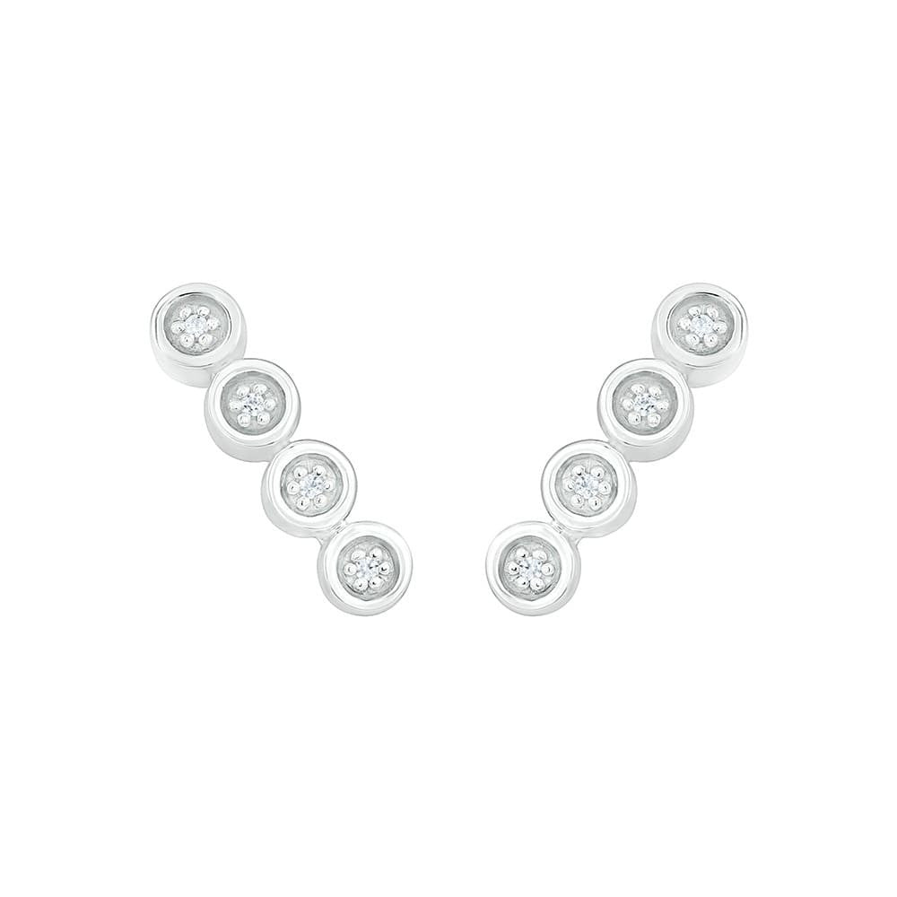 Boucles d'Oreilles Boutons en Or et Diamant - 1