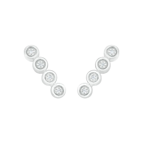 Boucles d'Oreilles Boutons en Or et Diamant - 1