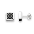 Boucles d'Oreilles Boutons Rochet Collection Mercury en Acier - 1