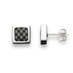 Boucles d'Oreilles Boutons Rochet Collection Mercury en Acier - 1