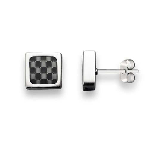 Boucles d'Oreilles Boutons Rochet Collection Mercury en Acier - 1