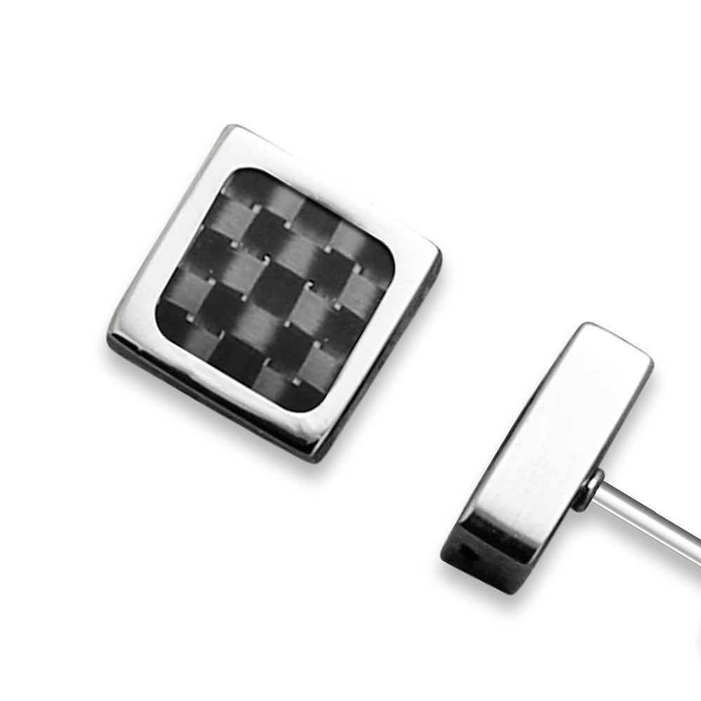 Boucles d'Oreilles Boutons Rochet Collection Mercury en Acier - 2