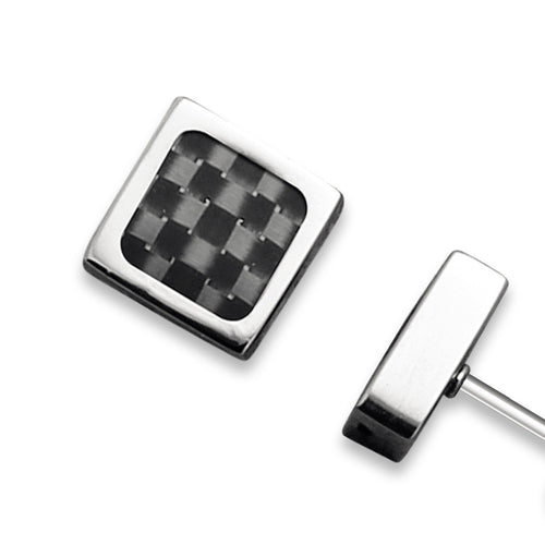 Boucles d'Oreilles Boutons Rochet Collection Mercury en Acier - 2