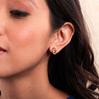 Boucles d'Oreilles Boutons Sully en Plaqué Or et Oxyde de Zirconium - 2