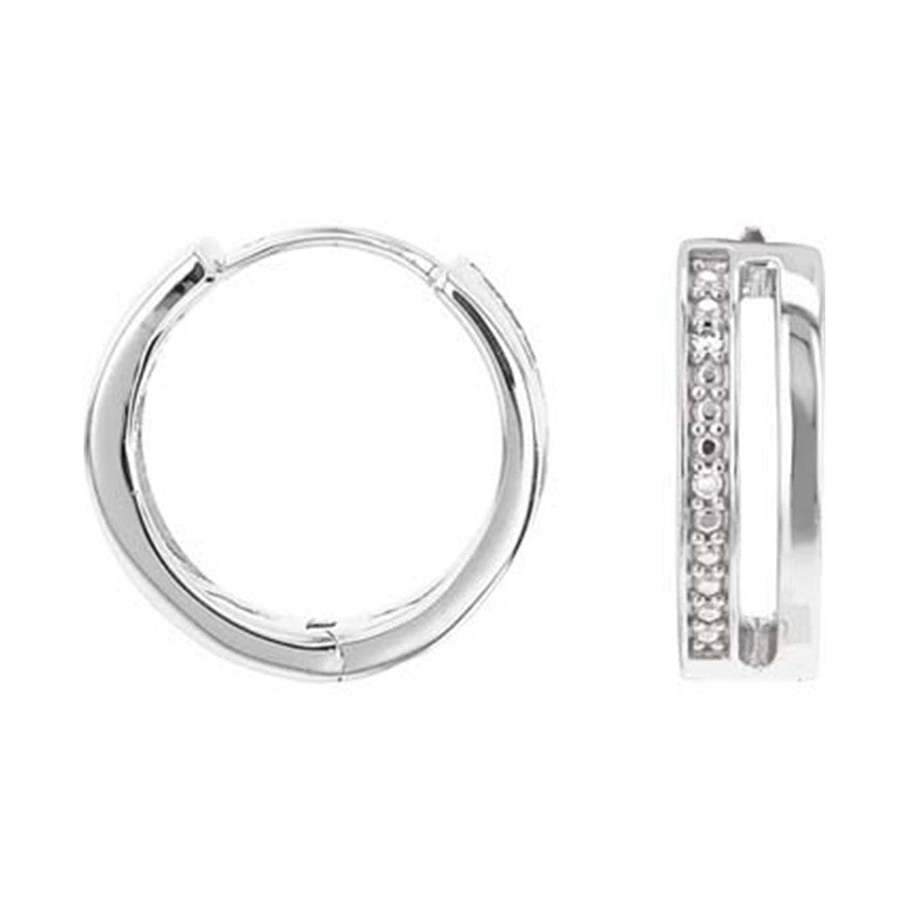 Boucles d'Oreilles Créoles Atelier Juliette en Or et Diamant - 1