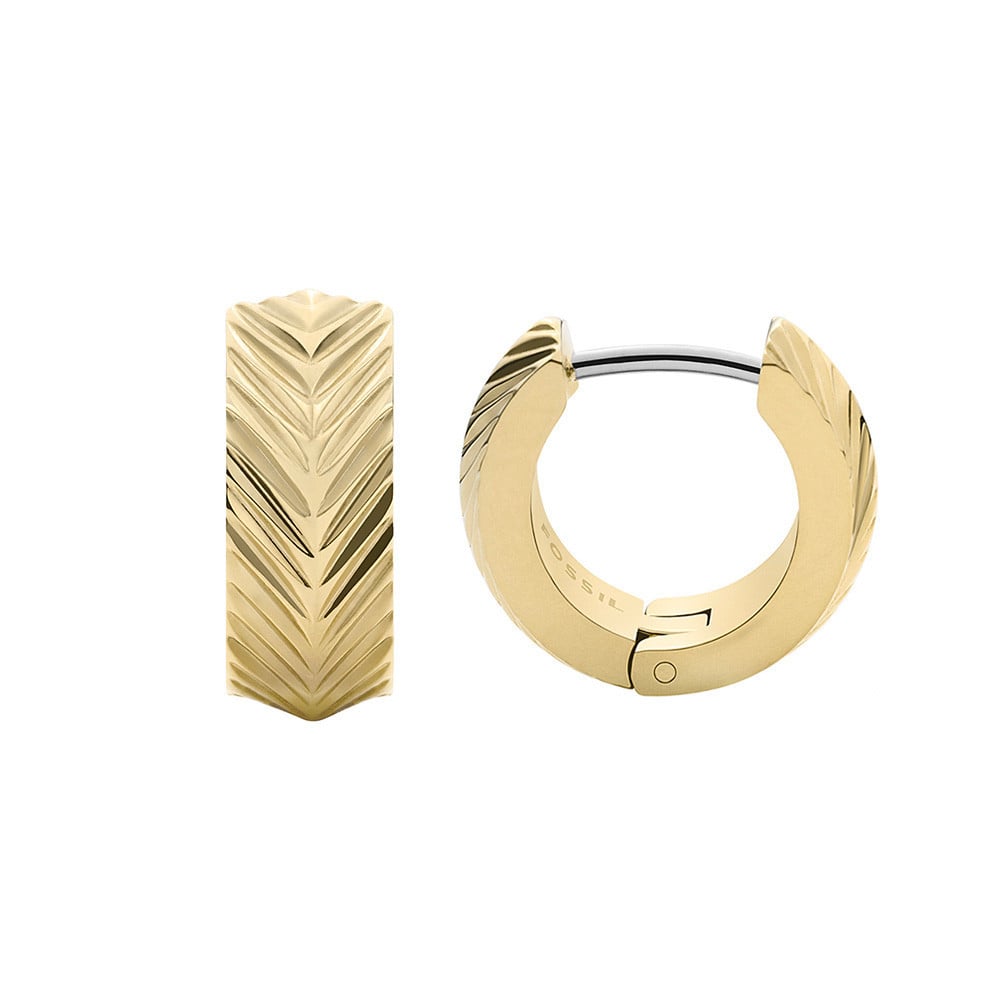 Boucles d'Oreilles Créoles Fossil Collection Harlow en Acier - 1