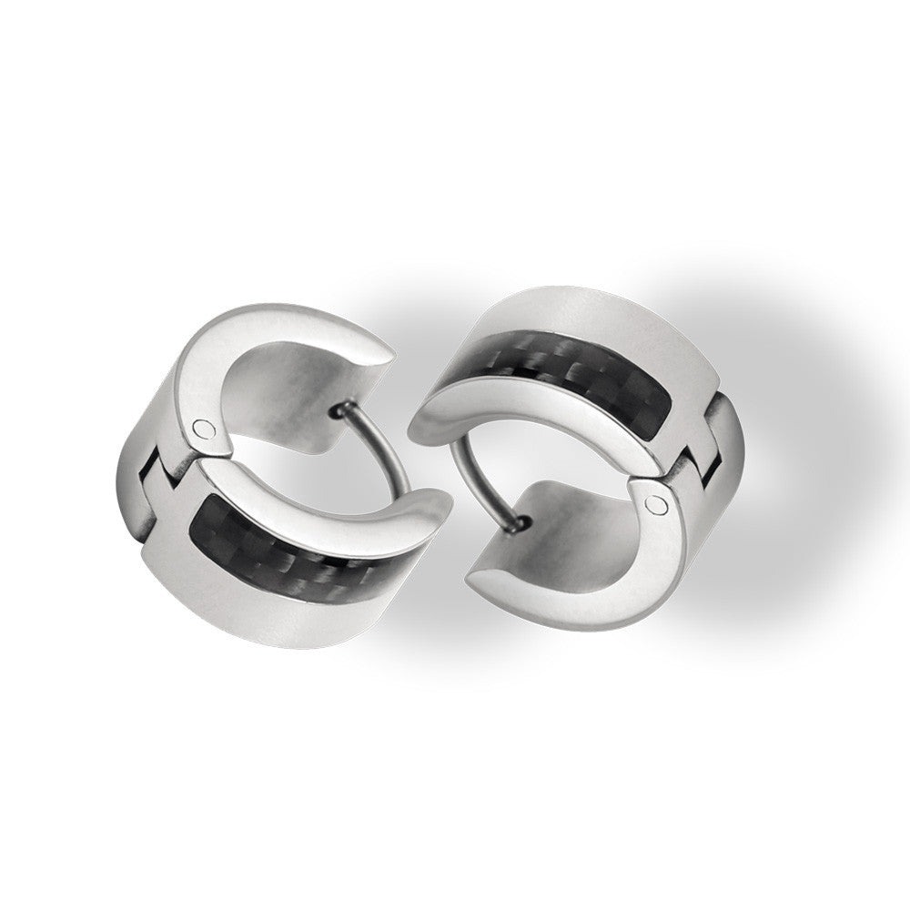 Boucles d'Oreilles Créoles Rochet Collection Mercury en Acier - 2