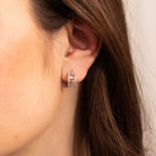 Boucles d'Oreilles Demi-Créoles en Or et Oxyde de Zirconium - 2