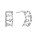 Boucles d'Oreilles Demi-Créoles en Or et Oxyde de Zirconium - 1