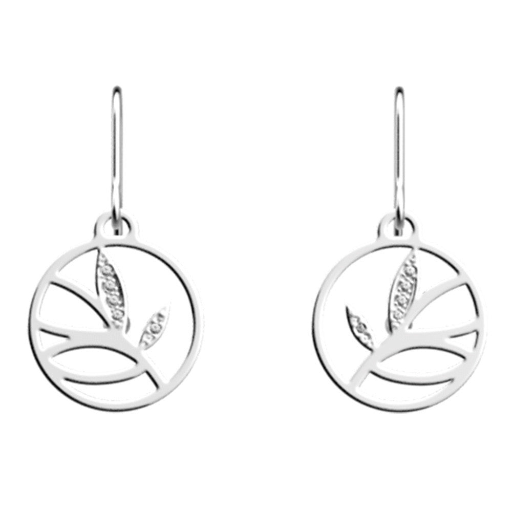 Boucles d'Oreilles Dormeuses Les Georgettes Précieuses 16 mm en Métal et Oxyde de Zirconium - 1