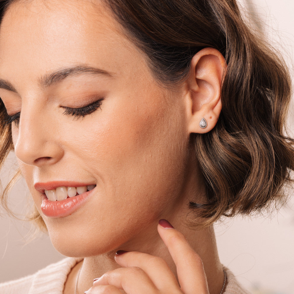Boucles d'oreilles en Or Blanc - 2