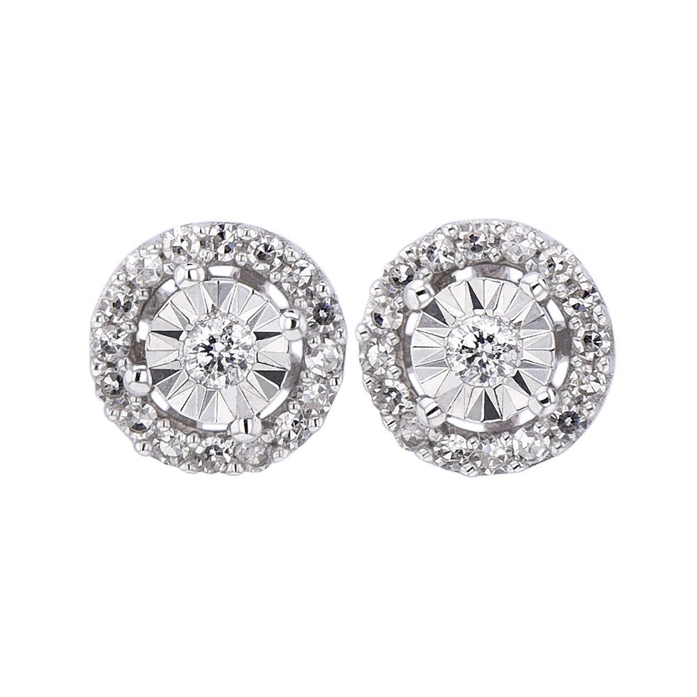 Boucles d'oreilles en Or Blanc - 1