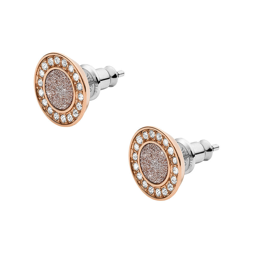 Boucles d'oreilles Fossil  en Acier Doré Rose - 2