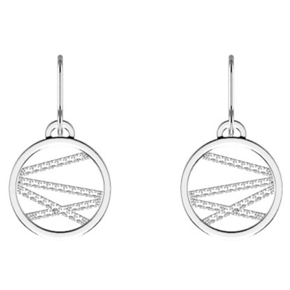 Boucles d'Oreilles Les Georgettes 16 mm en Laiton et Oxyde de Zirconium  - 1