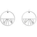 Boucles d'Oreilles Pendantes Les Georgettes 30 mm en Métal et Oxyde de Zirconium  - 1
