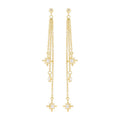 Boucles d'Oreilles Pendantes Sully en Plaqué Or et Oxyde de Zirconium - 1