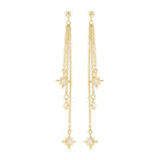 Boucles d'Oreilles Pendantes Sully en Plaqué Or et Oxyde de Zirconium - 1