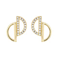 Boucles d'Oreilles Sully en Plaqué Or et Oxyde de Zirconium - 1
