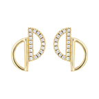 Boucles d'Oreilles Sully en Plaqué Or et Oxyde de Zirconium - 1