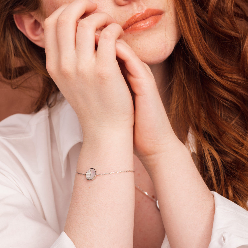 Bracelet en Argent, Oxyde de Zirconium et Nacre - 2