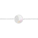 Bracelet en Argent, Oxyde de Zirconium et Nacre - 1