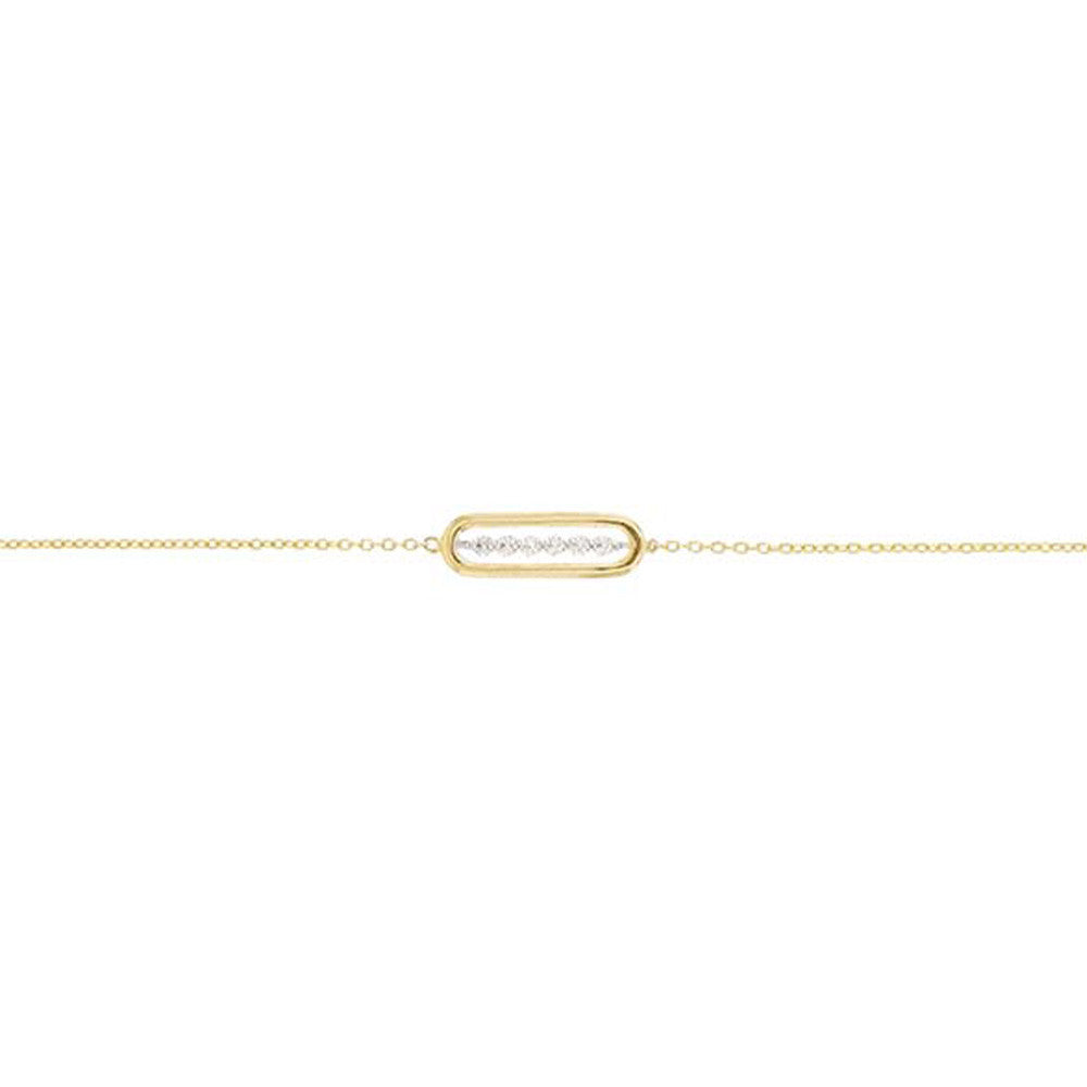 Bracelet en Or et Oxyde de Zirconium  - 1