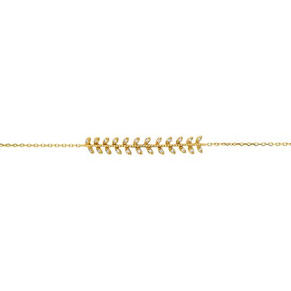 Bracelet en Plaqué Or et Oxyde de Zirconium - 1