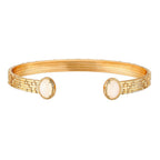 Bracelet en Plaqué Or et Pierre de Lune - 1