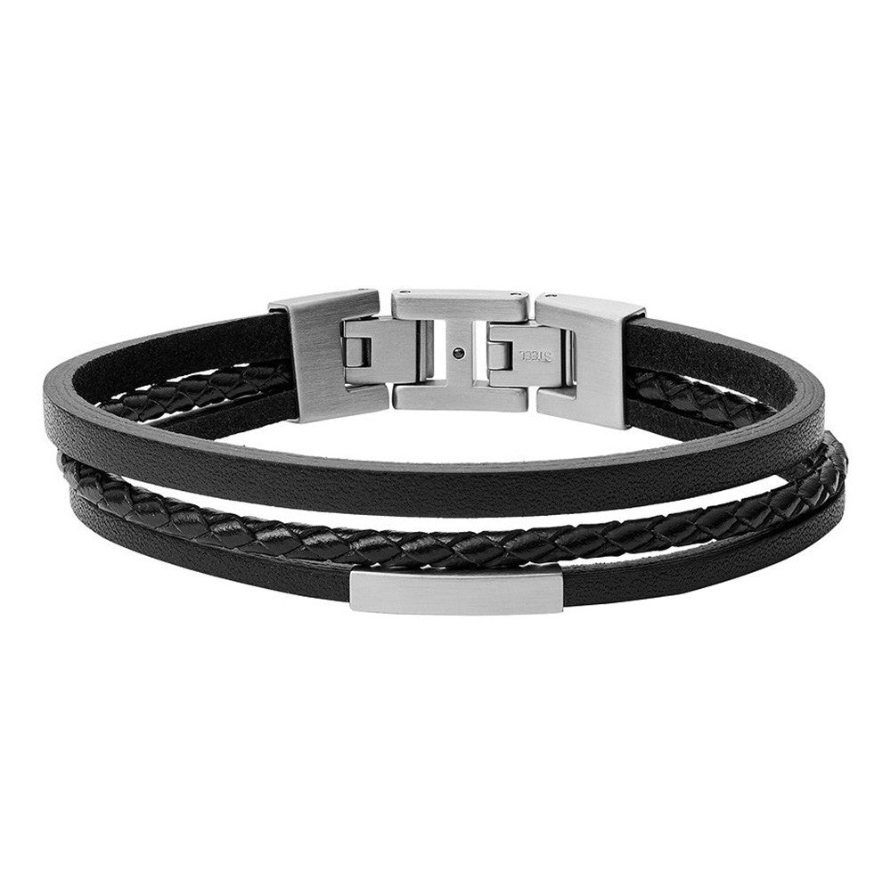 Bracelet Fossil Collection Vintage Casual en Acier et Cuir - 1