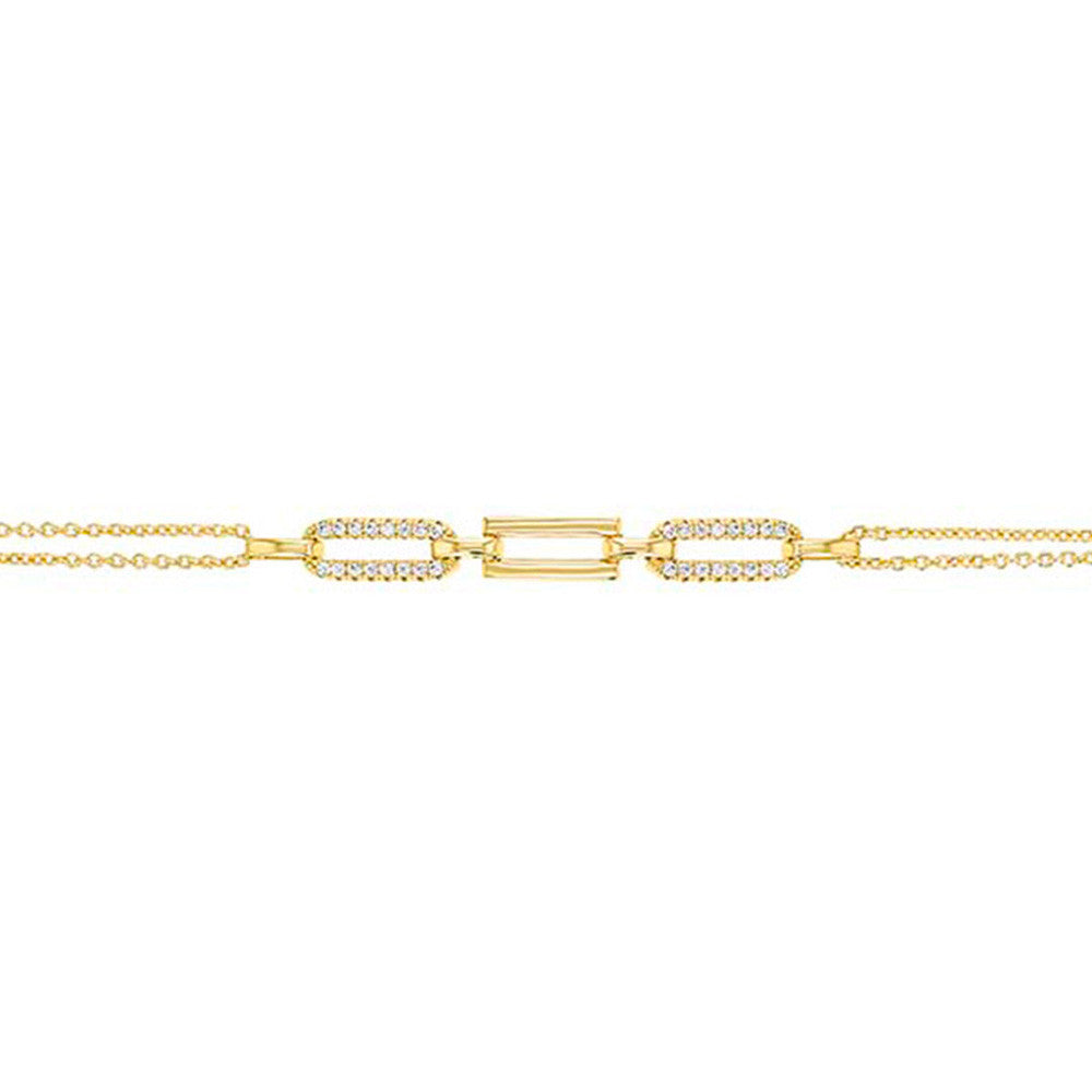 Bracelet Sully en Plaqué Or et Oxyde de Zirconium - 1
