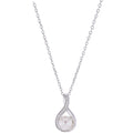 Collier en Argent, Perle de Culture Eau Douce et Oxyde de Zirconium - 1