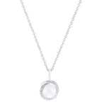 Collier en Argent, Perle de Culture Eau Douce et Oxyde de Zirconium - 1