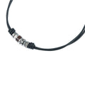 Collier en Cuir et Acier - 2