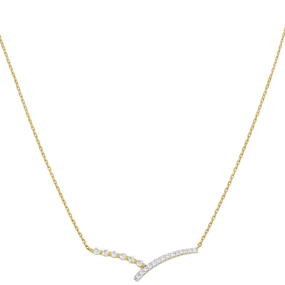 Collier en Or et Oxyde de Zirconium - 1