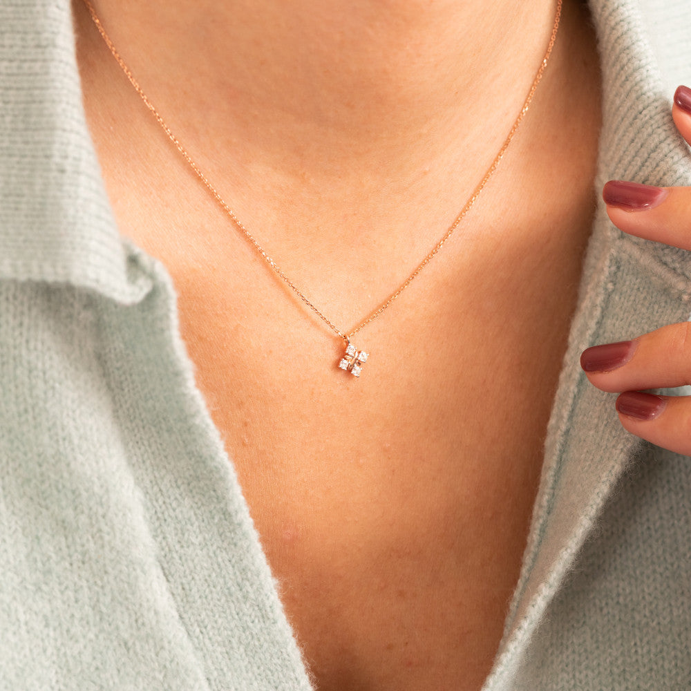 Collier en Or et Oxydes de Zirconium - 2