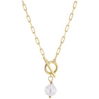 Collier en Plaqué Or et Perle de Culture Eau Douce - 1