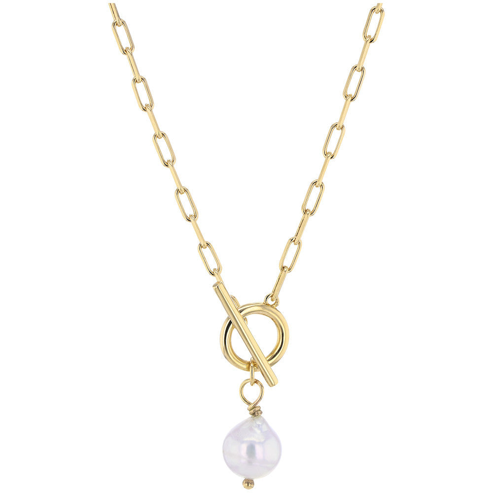 Collier en Plaqué Or et Perle de Culture Eau Douce - 1