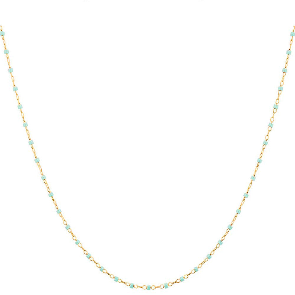 Collier en Plaqué Or et Perle de Verre - 1