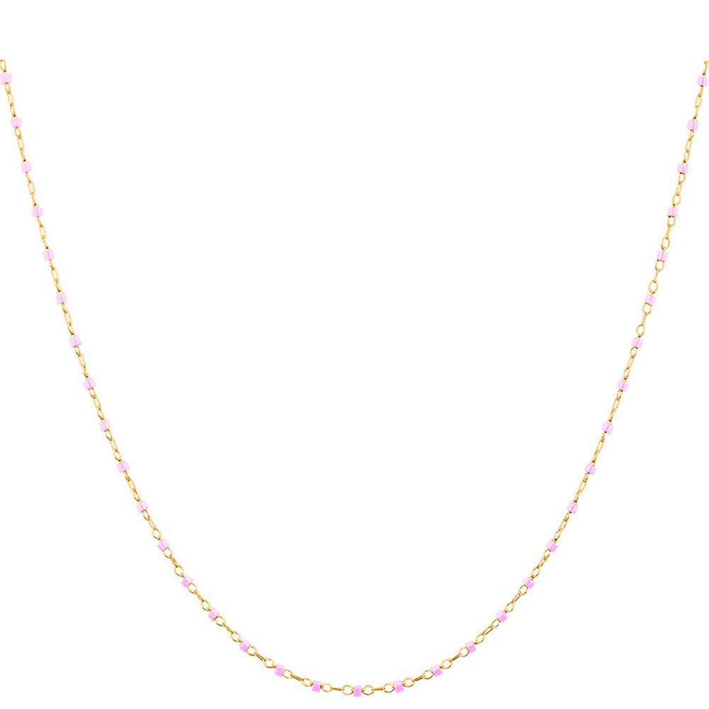 Collier en Plaqué Or et Perle de Verre - 1