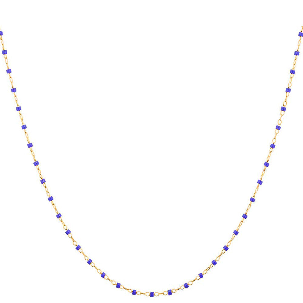 Collier en Plaqué Or et Perle de Verre - 1