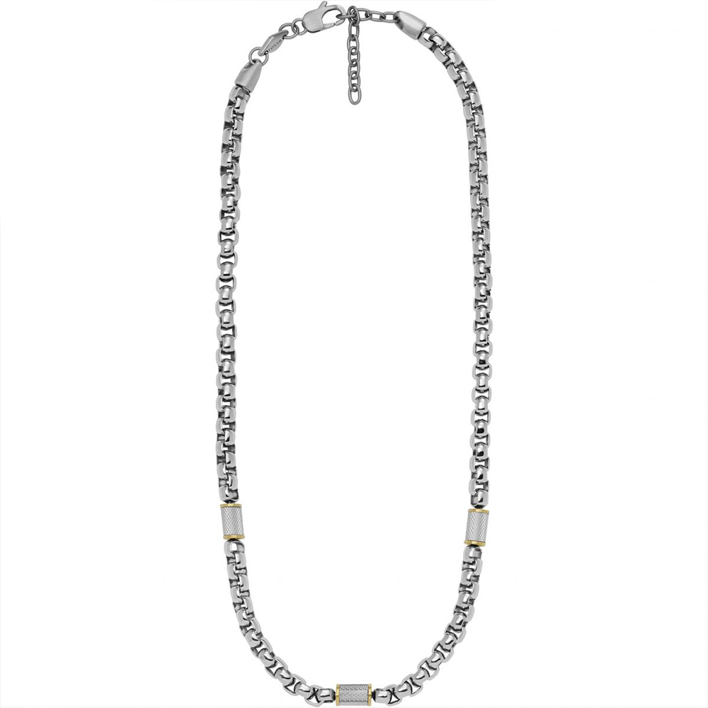 Collier Fossil Collection All Stacked Up en Acier - 2