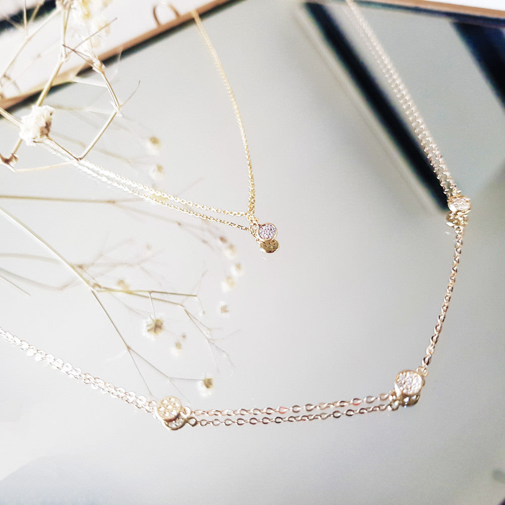 Collier Or et Oxydes - 2