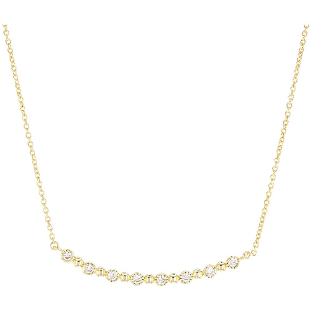 Collier Sully en Plaqué Or et Oxyde de Zirconium - 1